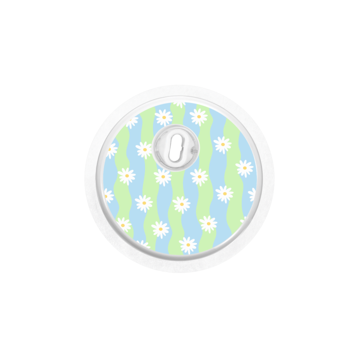 Sticker Freestyle Libre 3 - Vagues Marguerites | Pancre'Art