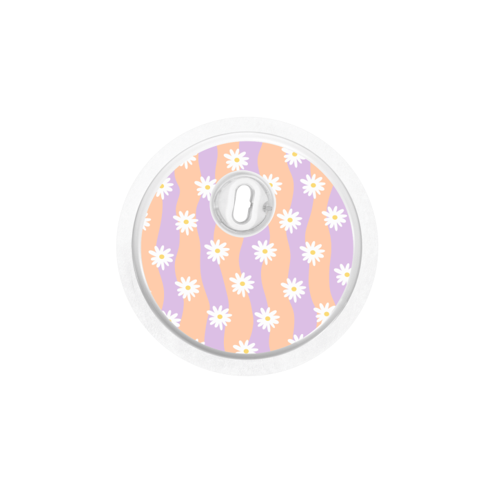 Sticker Freestyle Libre 3 - Vagues Marguerites | Pancre'Art