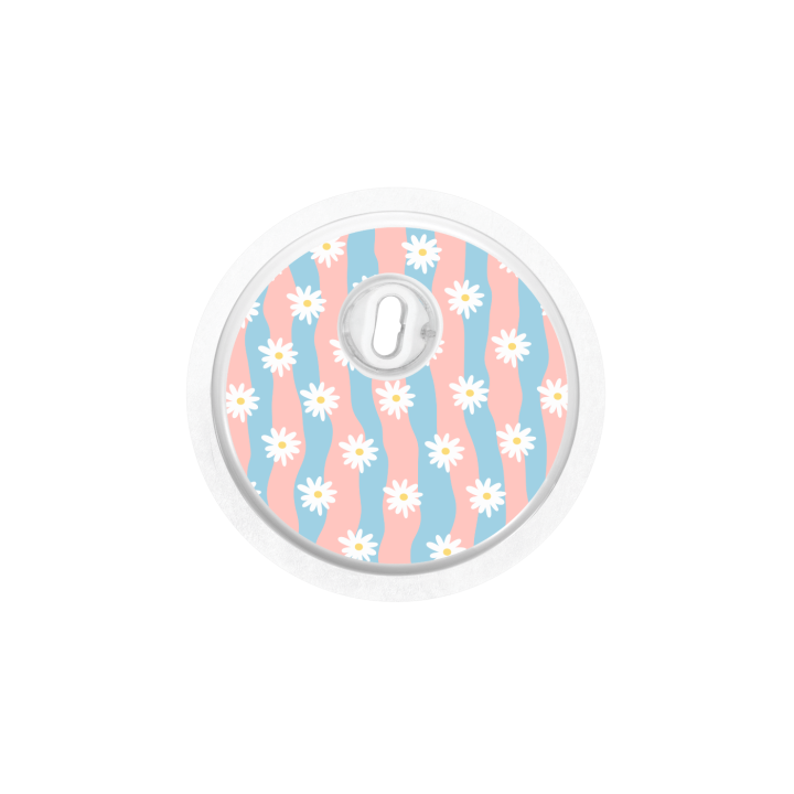 Sticker Freestyle Libre 3 - Vagues Marguerites | Pancre'Art
