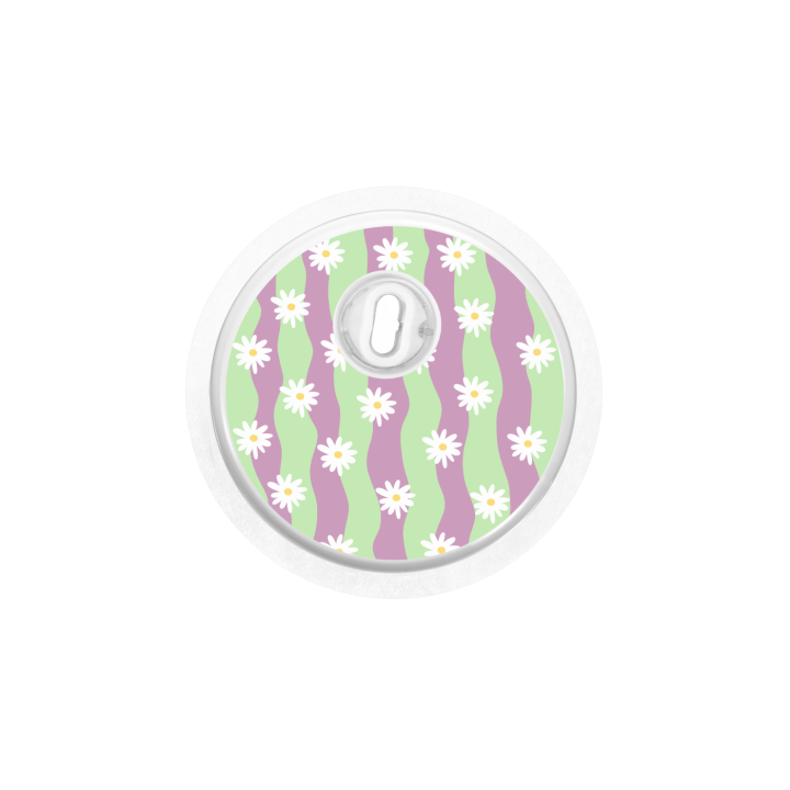 Sticker Freestyle Libre 3 - Vagues Marguerites | Pancre'Art