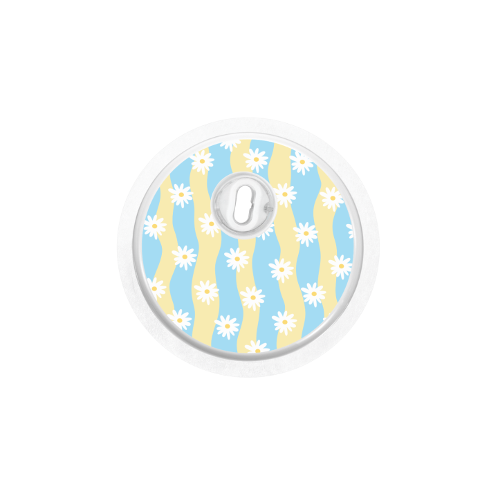 Sticker Freestyle Libre 3 - Vagues Marguerites | Pancre'Art