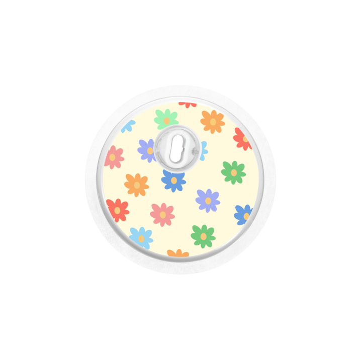 Sticker Freestyle Libre 3 - Fleurs colorées | Pancre'Art