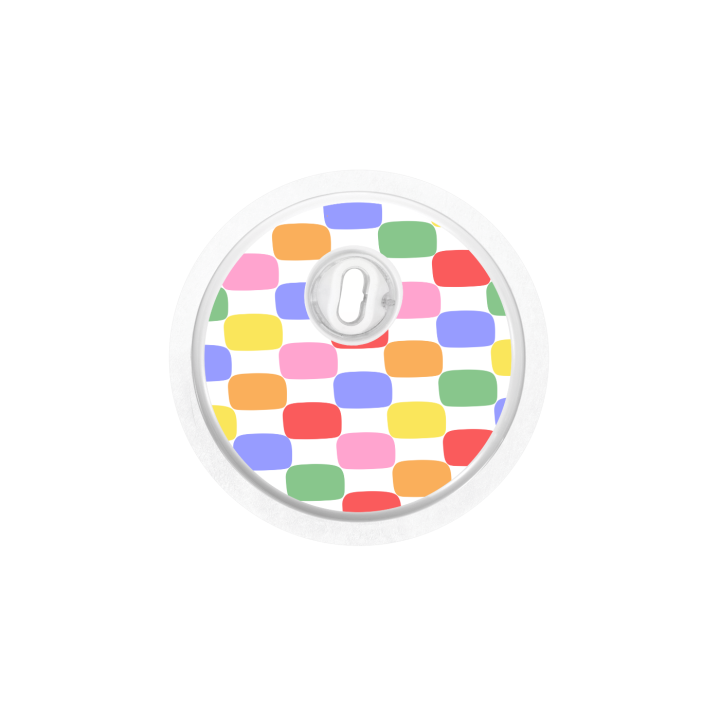 Sticker Freestyle Libre 3 - Carreaux colorés | Pancre'Art