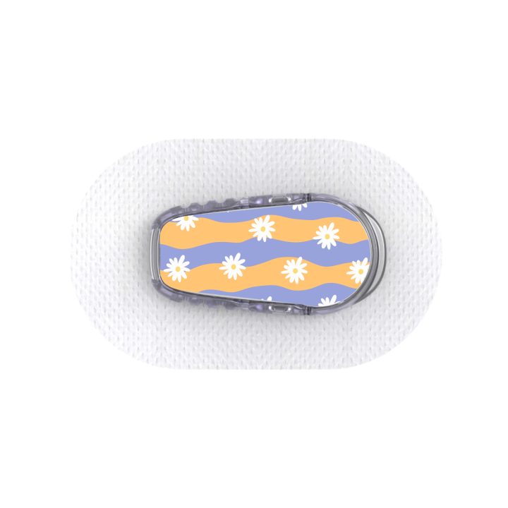 Capteur Dexcom G6 - Stickers Vagues Marguerites