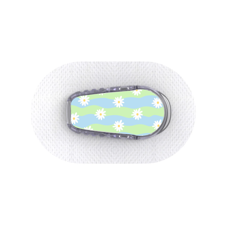 Capteur Dexcom G6 - Stickers Vagues Marguerites