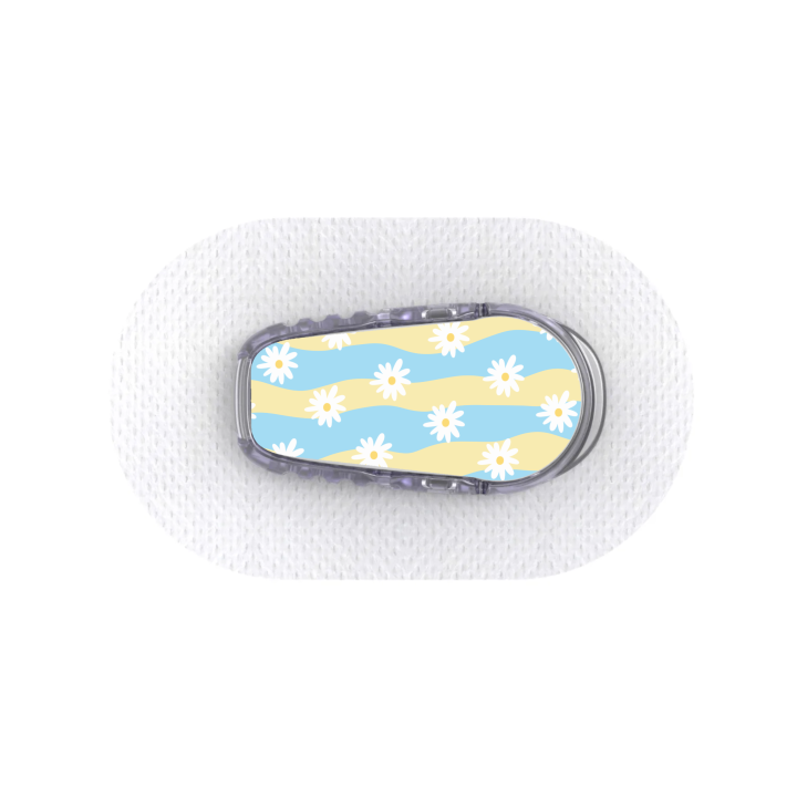 Capteur Dexcom G6 - Stickers Vagues Marguerites