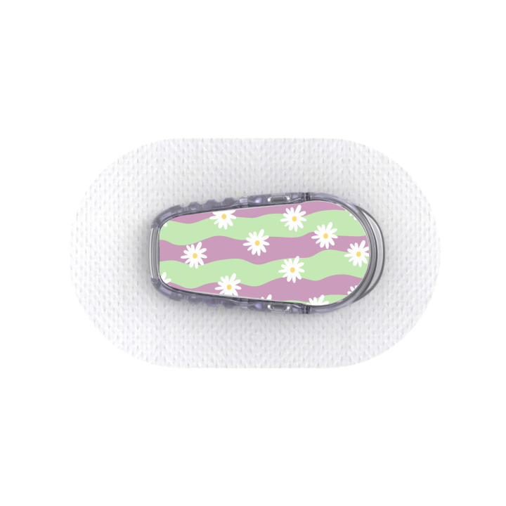 Capteur Dexcom G6 - Stickers Vagues Marguerites