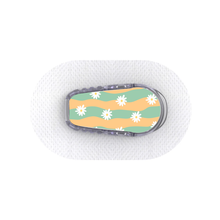 Capteur Dexcom G6 - Stickers Vagues Marguerites