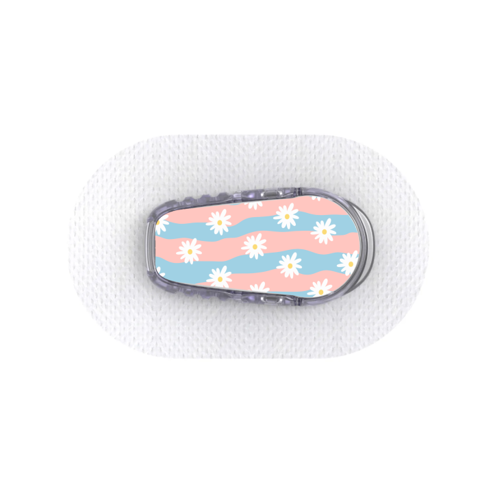 Capteur Dexcom G6 - Stickers Vagues Marguerites