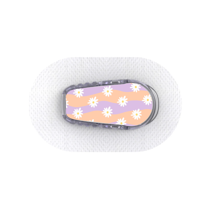 Capteur Dexcom G6 - Stickers Vagues Marguerites