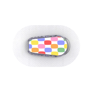 Capteur Dexcom G6 - Sticker Carreaux colorés