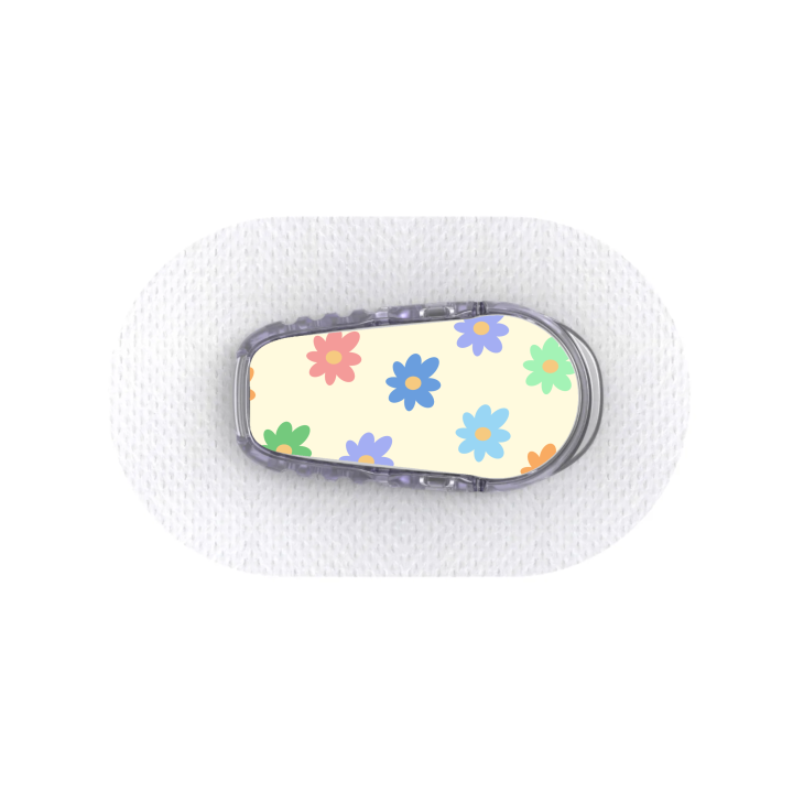 Capteur Dexcom G6 - Sticker Fleurs colorées