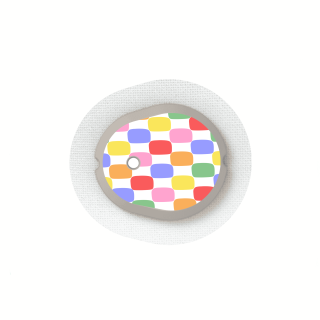 Sticker Dexcom G7 & One+ - Carreaux colorés | Pancre'Art