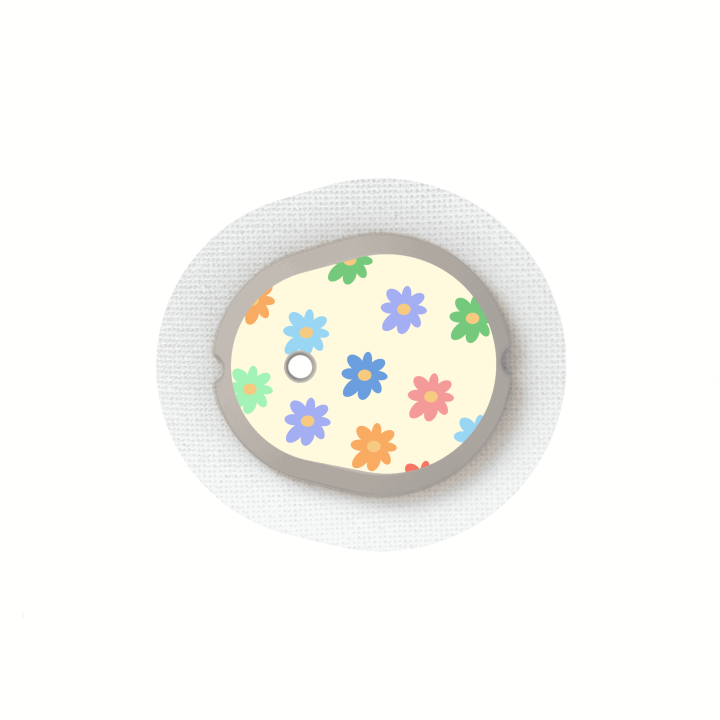 Sticker Dexcom G7 & One+ - Fleurs colorées | Pancre'Art