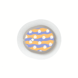Stickers Dexcom G7 et One+ - Vagues Marguerites | Pancre'Art