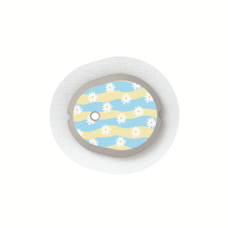 Stickers Dexcom G7 et One+ - Vagues Marguerites | Pancre'Art