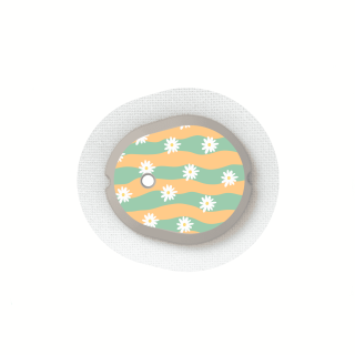 Stickers Dexcom G7 et One+ - Vagues Marguerites | Pancre'Art