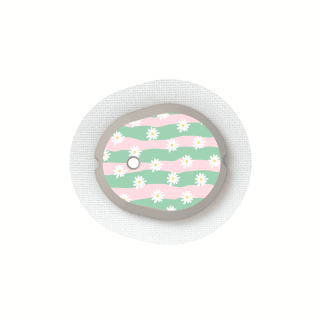 Stickers Dexcom G7 et One+ - Vagues Marguerites | Pancre'Art