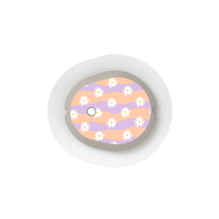 Stickers Dexcom G7 et One+ - Vagues Marguerites | Pancre'Art