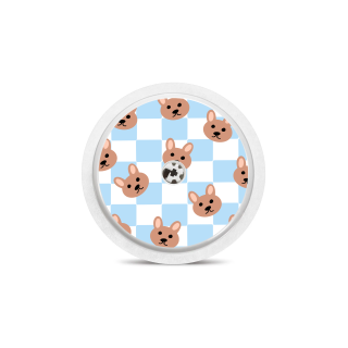 Capteur Freestyle Libre 2+ / Select - Stickers Ours en peluche & Damier