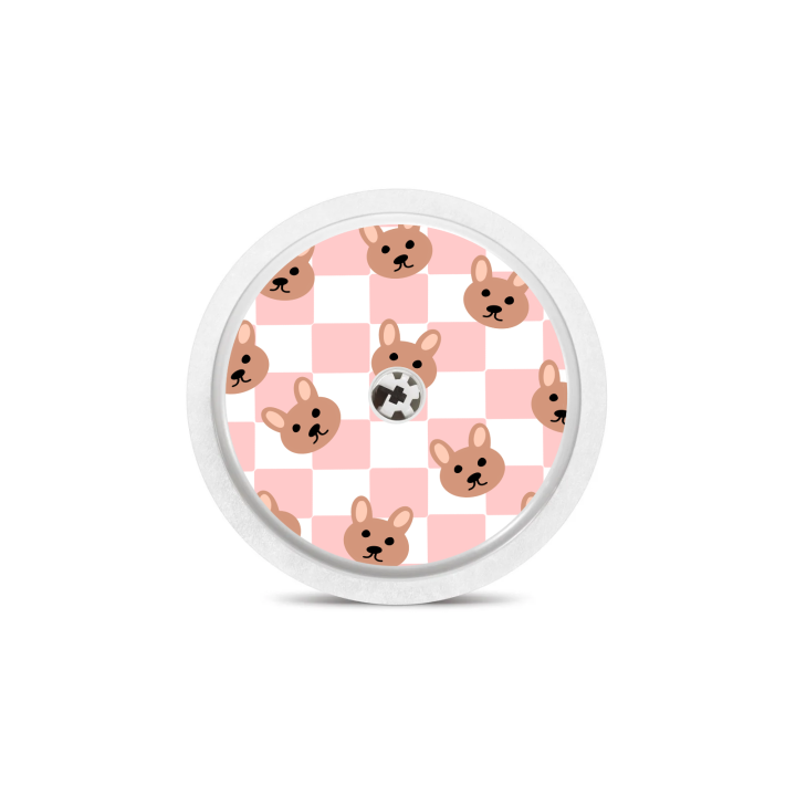 Capteur Freestyle Libre 2+ / Select - Stickers Ours en peluche & Damier