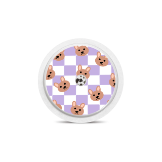 Capteur Freestyle Libre 2+ / Select - Stickers Ours en peluche & Damier