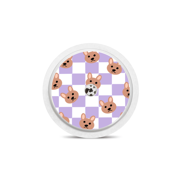 Capteur Freestyle Libre 2+ / Select - Stickers Ours en peluche & Damier