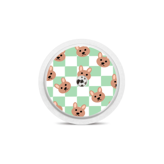 Capteur Freestyle Libre 2+ / Select - Stickers Ours en peluche & Damier
