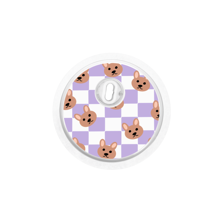 Capteur Freestyle Libre 3 - Stickers Ours en peluche & Damier