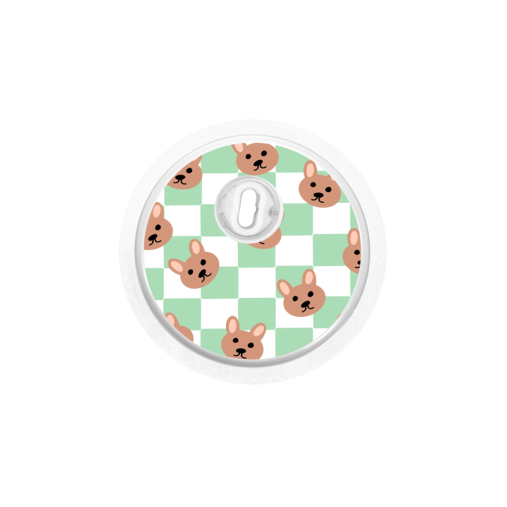 Capteur Freestyle Libre 3 - Stickers Ours en peluche & Damier