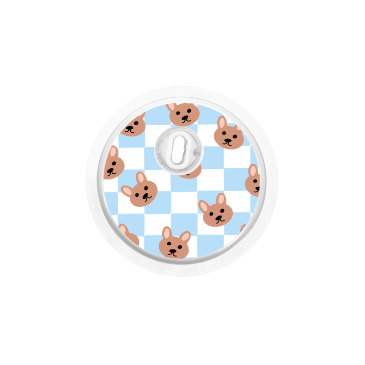 Capteur Freestyle Libre 3 - Stickers Ours en peluche & Damier