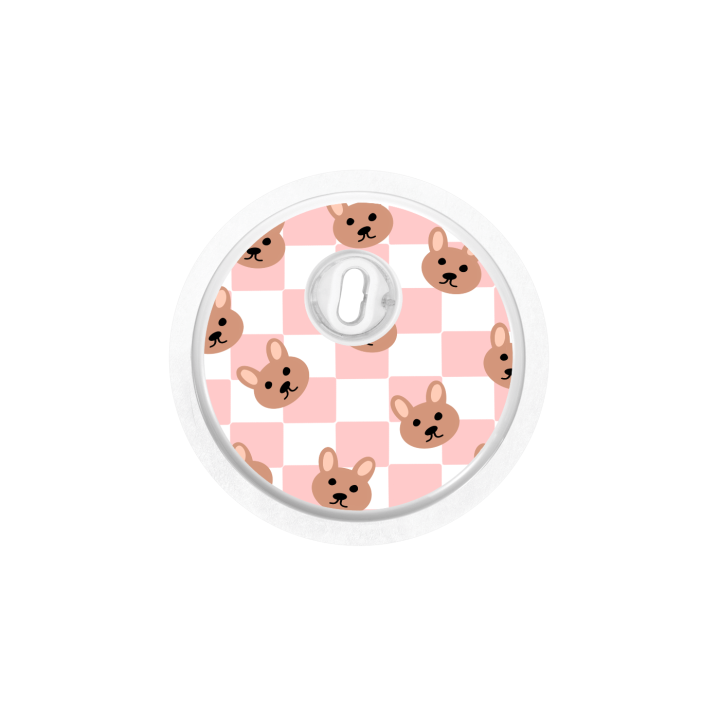 Capteur Freestyle Libre 3 - Stickers Ours en peluche & Damier