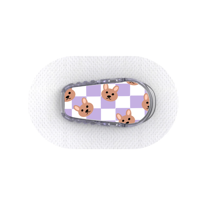 Capteur Dexcom G6 - Stickers Ours en peluche & Damier