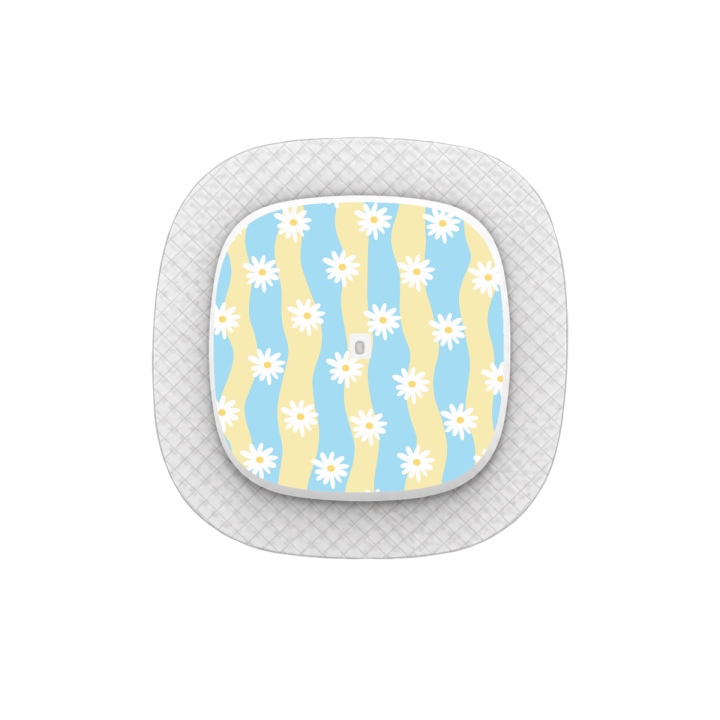 Capteur Medtronic Simplera Sync - Stickers Vagues marguerites