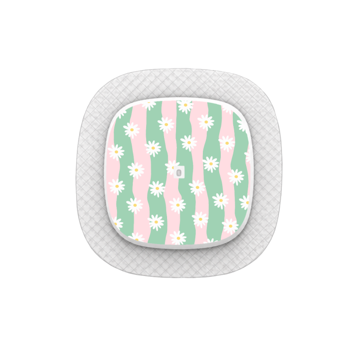 Capteur Medtronic Simplera Sync - Stickers Vagues marguerites