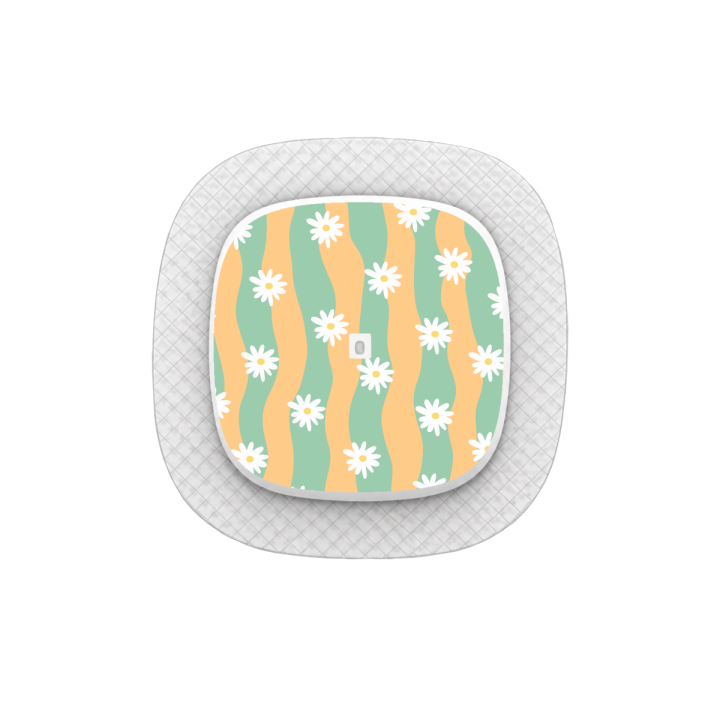 Capteur Medtronic Simplera Sync - Stickers Vagues marguerites