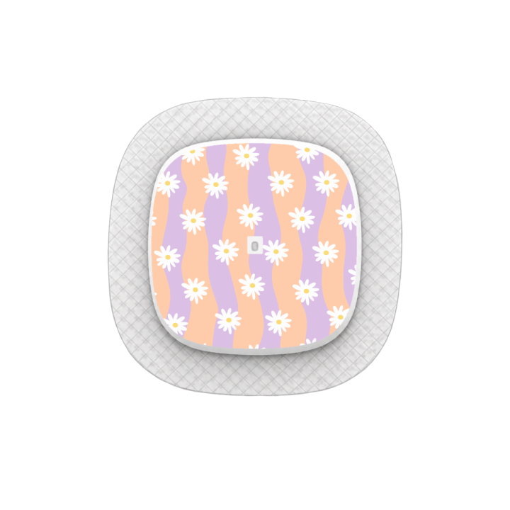 Capteur Medtronic Simplera Sync - Stickers Vagues marguerites