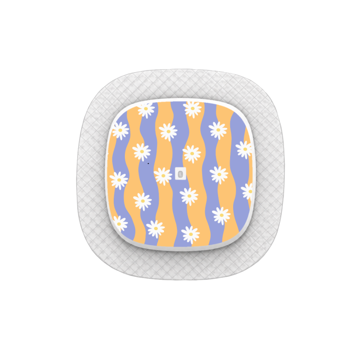 Capteur Medtronic Simplera Sync - Stickers Vagues marguerites