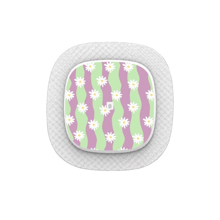 Capteur Medtronic Simplera Sync - Stickers Vagues marguerites