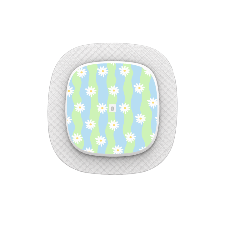 Capteur Medtronic Simplera Sync - Stickers Vagues marguerites