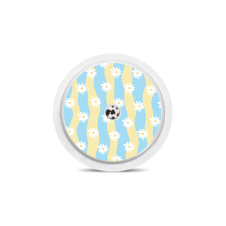 Sticker Freestyle Libre 2 - Vagues Marguerites | Pancre'Art