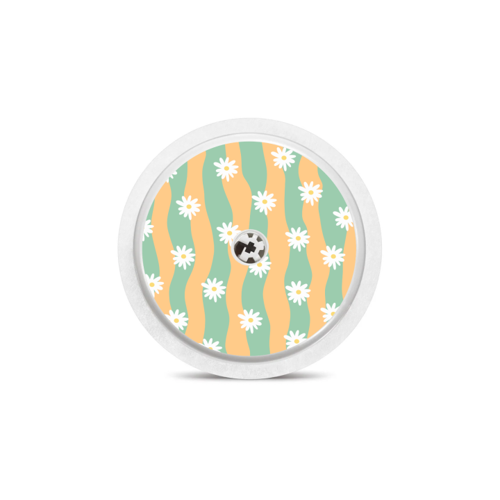 Sticker Freestyle Libre 2 - Vagues Marguerites | Pancre'Art