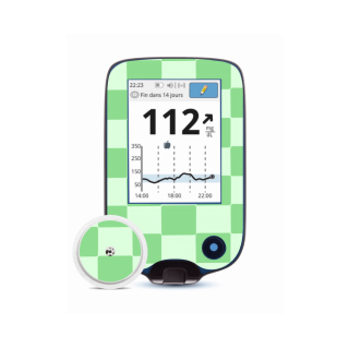 Lecteur Freestyle Libre 2 - Stickers Damier