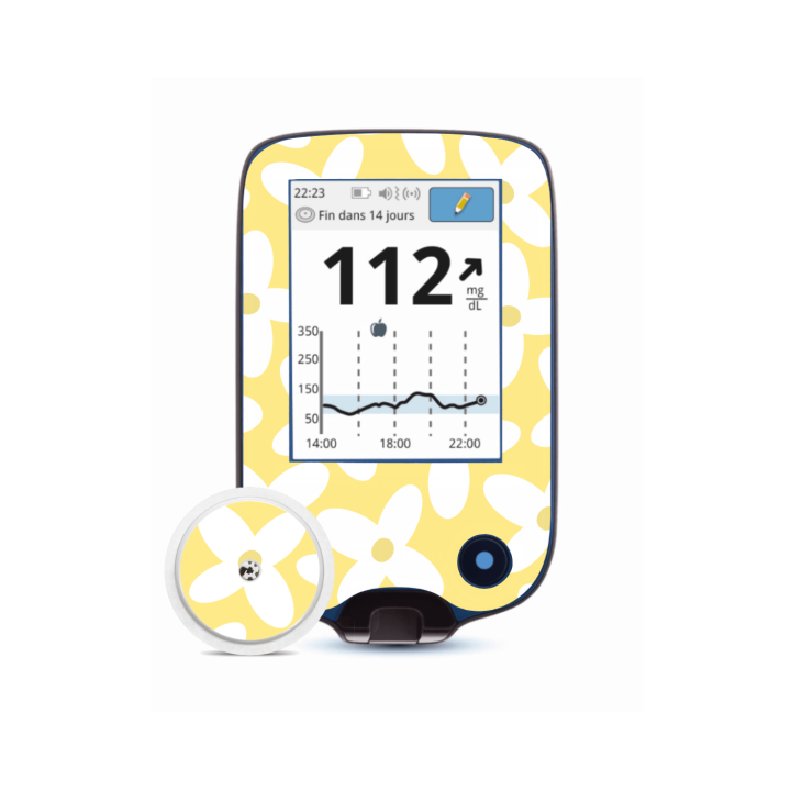 Lecteur Freestyle Libre 2 - Stickers Marguerites