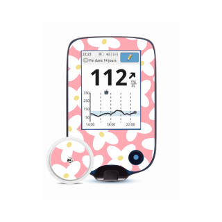 Lecteur Freestyle Libre 2 - Stickers Marguerites