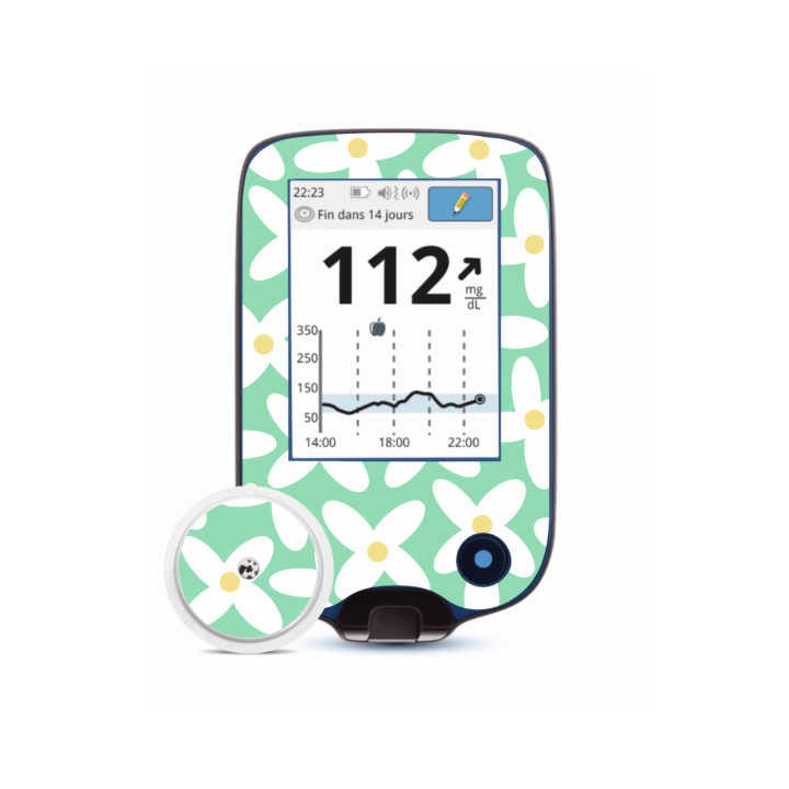 Lecteur Freestyle Libre 2 - Stickers Marguerites