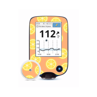 Lecteur Freestyle Libre 2 - Stickers Citrons
