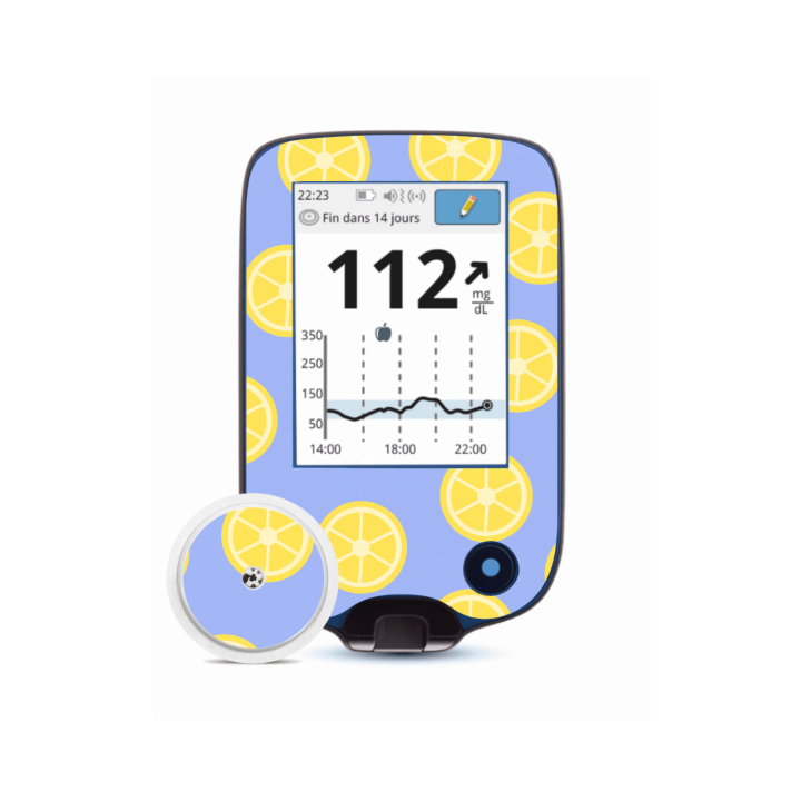 Lecteur Freestyle Libre 2 - Stickers Citrons