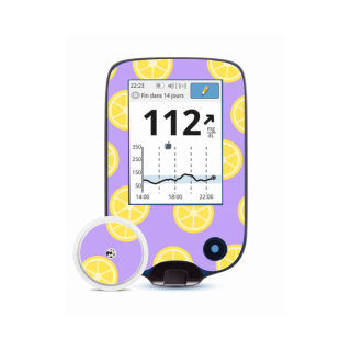 Lecteur Freestyle Libre 2 - Stickers Citrons